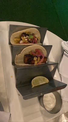 Pork belly tacos