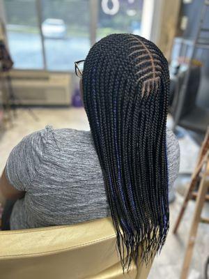 Two layer feed-in braids