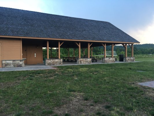 PAVILLON AT A PARK/ WASHED AND STAINED