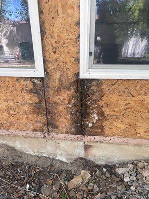 Rotted wood due to zero vapor barriers on siding