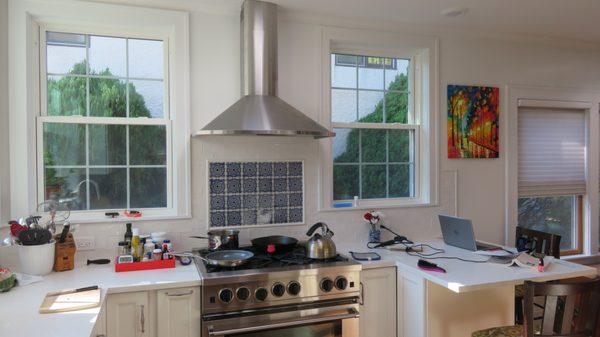 Recently completed kitchen in Wilmette