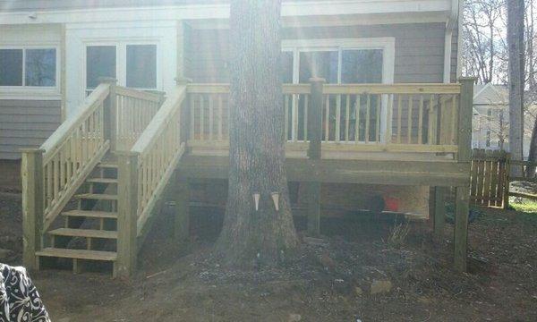 New deck and handrail