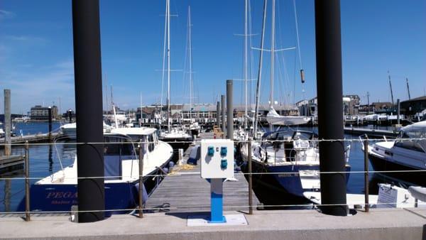 Service dock at The Newport Yachting Center