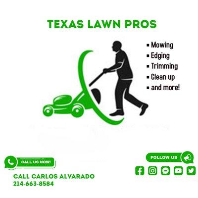 Full lawn service. Call for a free quote 214-663-8584