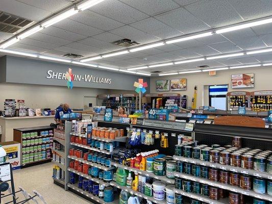 Excellent selection of paints, stains, and accessories