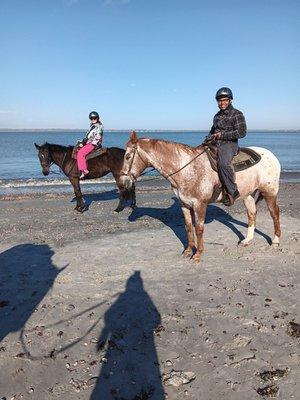 Myself and my boyfriend enjoying the hoseride along the beach, very therapeutic