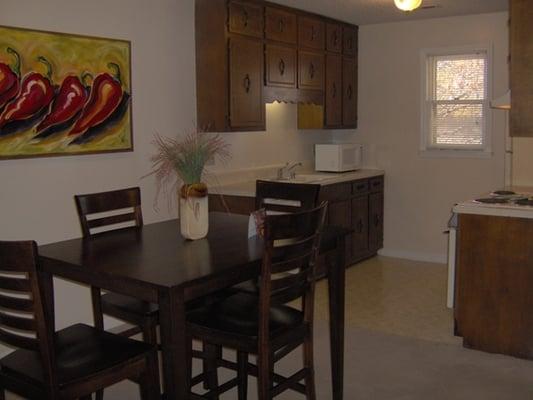 1-Bedroom Dining area and kitchen