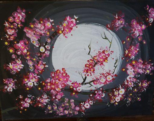 Moon Lit Cherry Blossoms