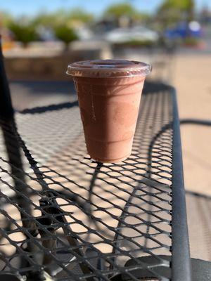 Strawberry banana almond milk smoothie