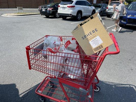 Buying groceries for a client