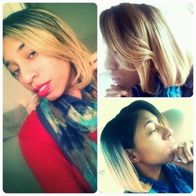 My first blonde Bob sew in that she has done. She accomplished the look of was going for.