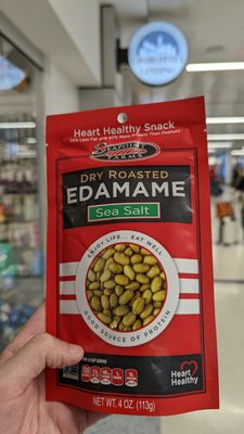 Bag of edamame for $5.35 including tax