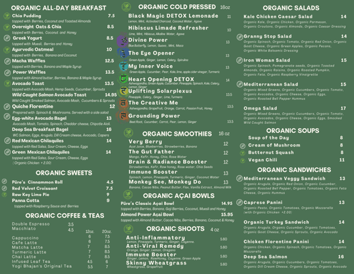 Our Menu