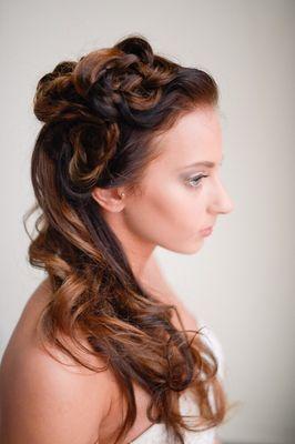 Beauty and The Beast inspired wedding photo shoot. Hair and makeup by me. Photography: Lady Bach Photography.