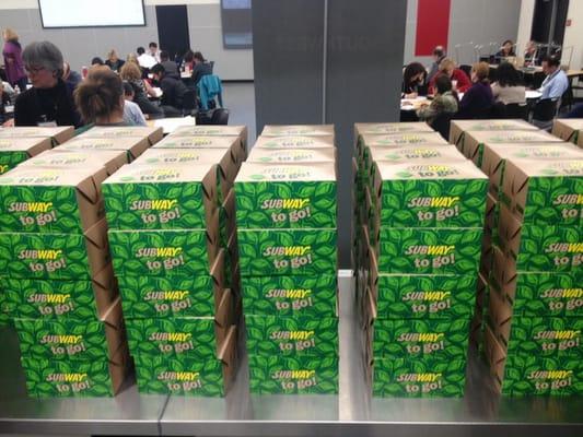 Boxed lunch catering.