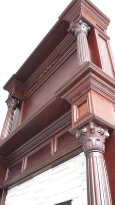 Double Drake Mantel featured in Cherry with a Tre Volte Finish