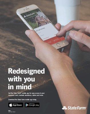 State Farm’s easy to use Mobile App can handle most of your account needs or questions! Right there at your fingertips!