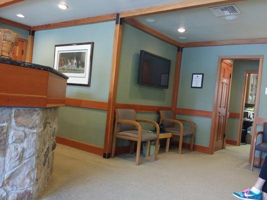 Front desk and waiting area.