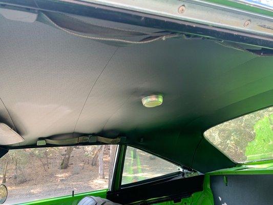 Headliner Glen of the Top Shop installed. Very nice installation.