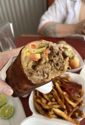 Steak Burrito Bacon Wrapped