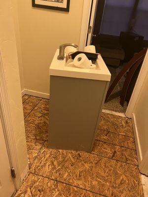 Removed vanity from bathroom, sitting in my hallway