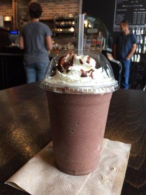 Hot chocolate frappé! Amazing!