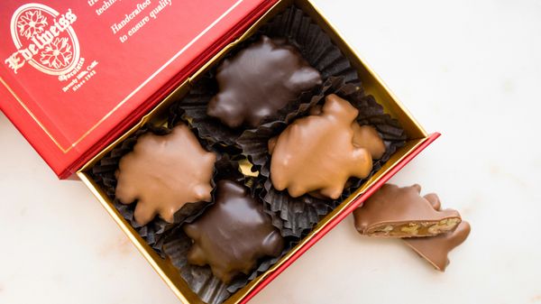 Sea Salt Turtles in Dark or Milk Chocolate.