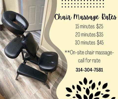 Add chair massage for your next event! Call for onsite rates.
#chairmassage #onsitechairmassage