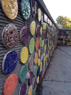 Cute mosaic wall!