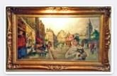 Le Deux Magot by Francois Gerome. Framed 35" x 56"
 Image 24" x 45"