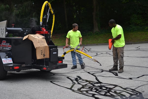 Some of our workers doing asphalt repairs