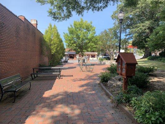 Park benches and tables