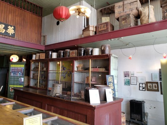 The original counter of the general store