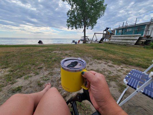 Saturday morning coffee. You can't beat this view.