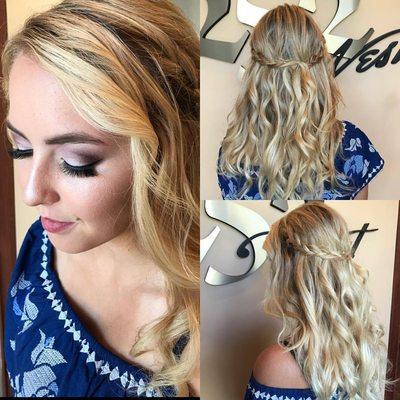 Looking fabulous for homecoming Makeup by Josh Hair style by Andrea