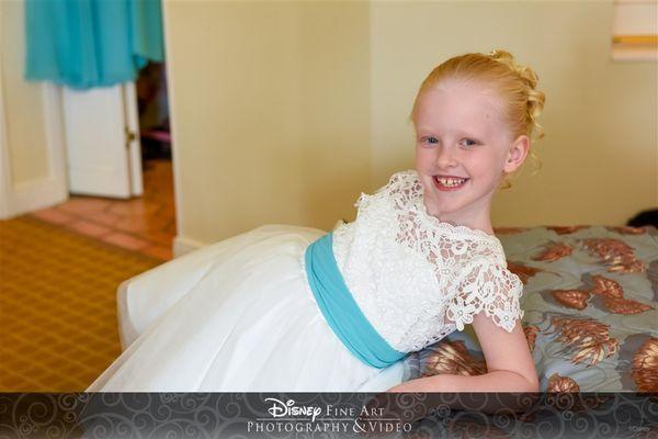 Flower girl -- Her hair stayed exactly like this all night