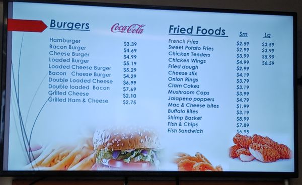 Updated menu