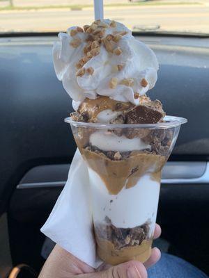 Reese peanut butter sundae