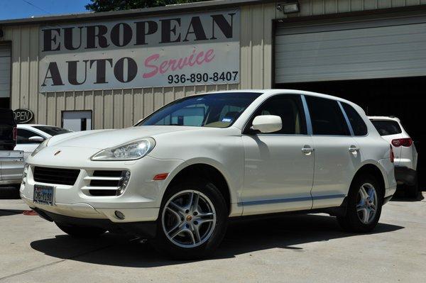 2009 Porsche Cayenne four new tires and wheel alignment for a fraction of dealer's cost.