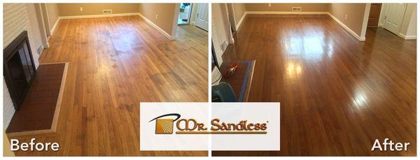 Sandless service with Walnut color tones and a satin sheen!