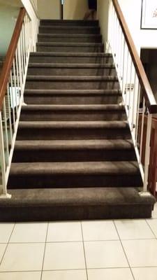 Our completely carpeted stairs!