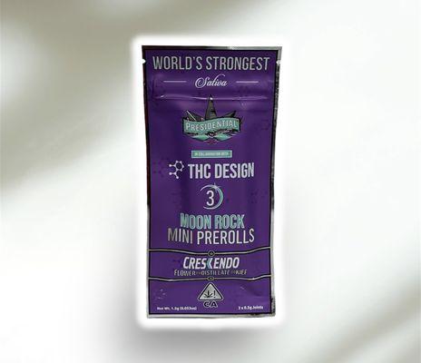 Presidential THC design blunts 3pk moonrock infused