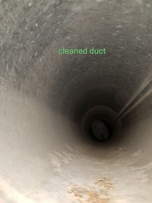 Here's a cleaned duct.... awaiting a sterilization fogging.