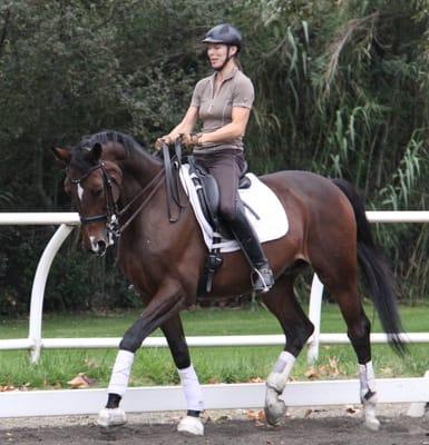 Student Line Andersen and HWD horse MICA. Mica is presently for sale.