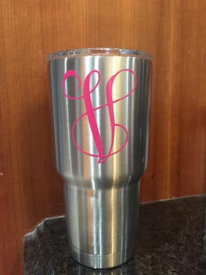 Offering monogrammed Yeti Ramblers