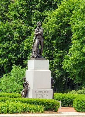 View of Commodore Perry Statue in Hood Park