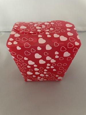 Our Valentine's quart take out box holds 30 chocolate caramel brownies and is a wonderful treat for that special person!