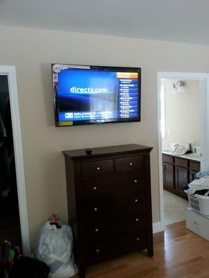 Bedroom Tilting Wall Mount TV Installation