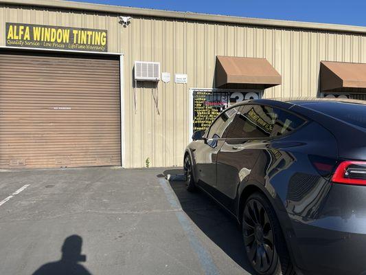 Tesla window tint