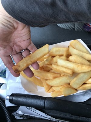 Huge fries but booooring!